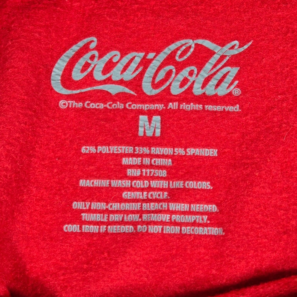 Coca-Cola Womens Red Graphic Sweatshirt Drink Coke Classic Logo Medium RN 117508 - Picture 4 of 9